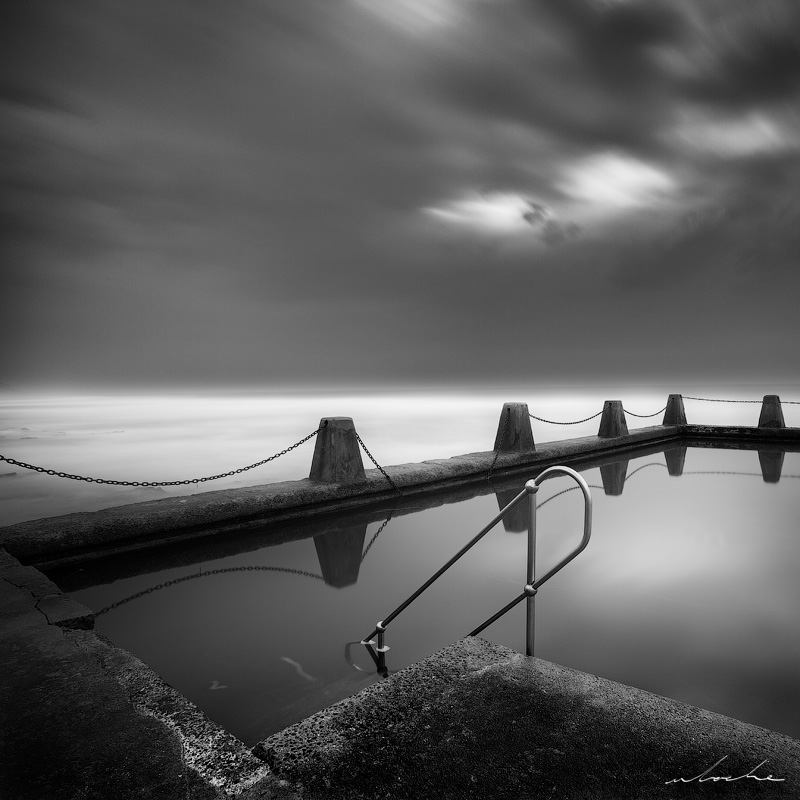 Brighton Beach Tidal Pool, Black and white