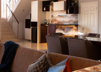 Interior photography of an open plan lounge-diningroom-bar